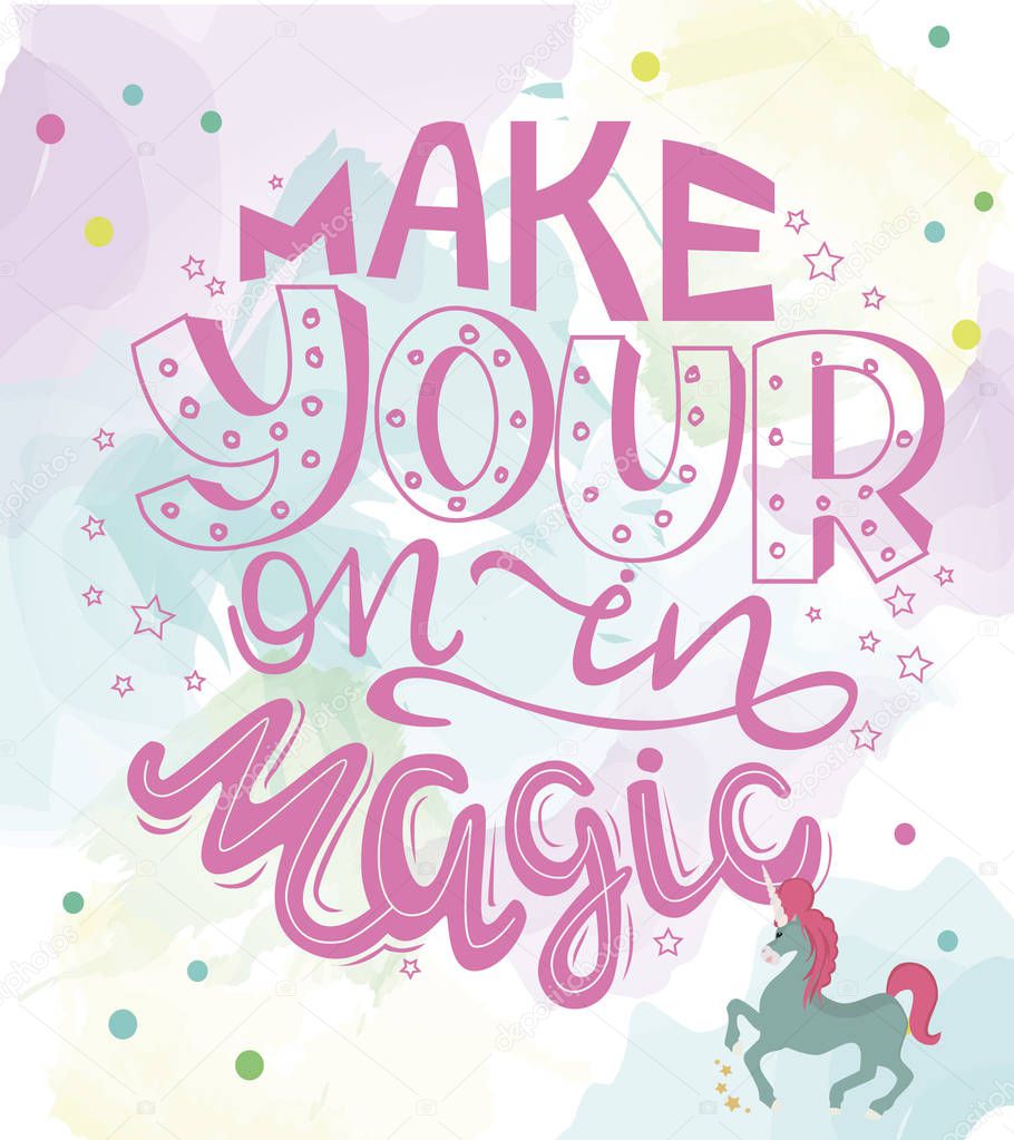 Make your on in magic hand drawn print