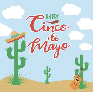 Cinco de mayonez tebrik kartı.