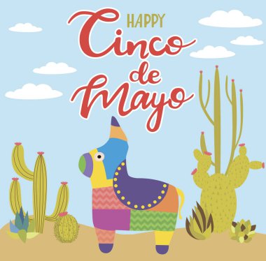 Cinco de mayonez tebrik kartı.