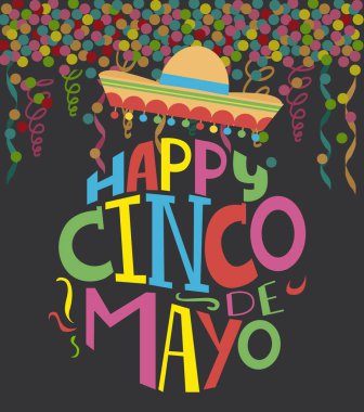 Cinco de mayonez tebrik kartı.