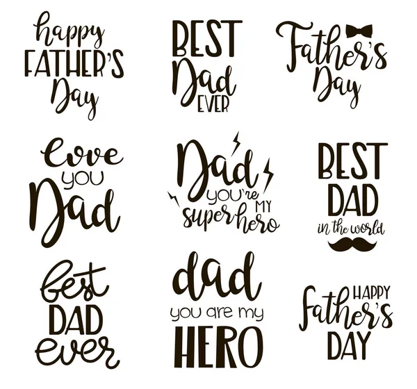 Set of Happy Father's day elements — Stock Vector