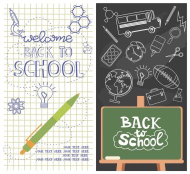 geri okul poster Hoşgeldiniz 