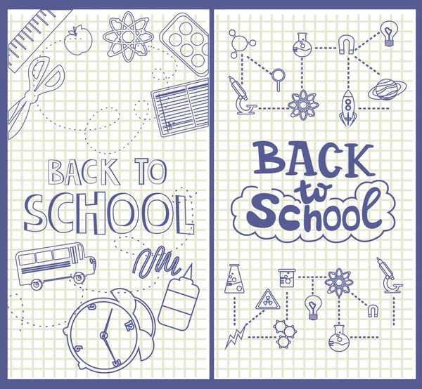Welcome Back to School poster — Stock Vector