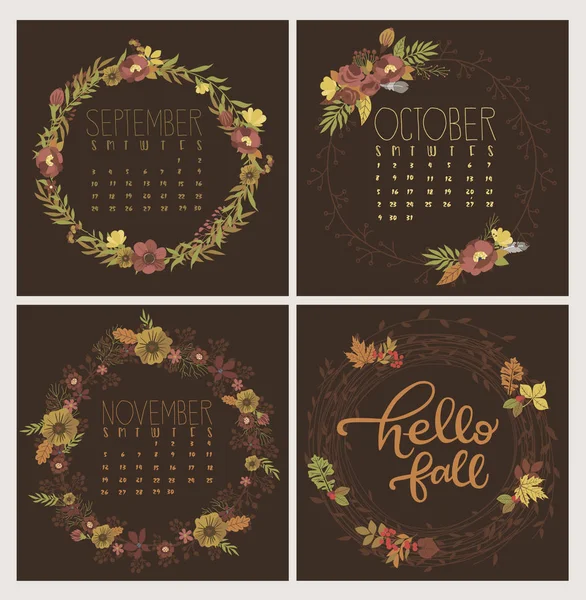 Günlük sonbahar planlayıcısı şablonu