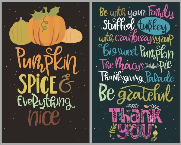 Happy Thanksgiving day med hand lettering citat — Stock vektor