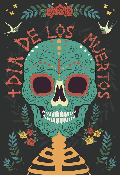 Mexikanska holiday ”Day of the Dead" — Stock vektor