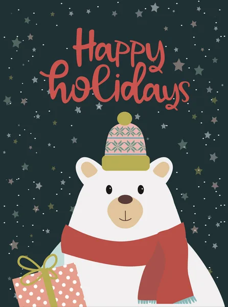 Natal, Boas festas, feliz ano novo cartões de felicitações — Vetor de Stock