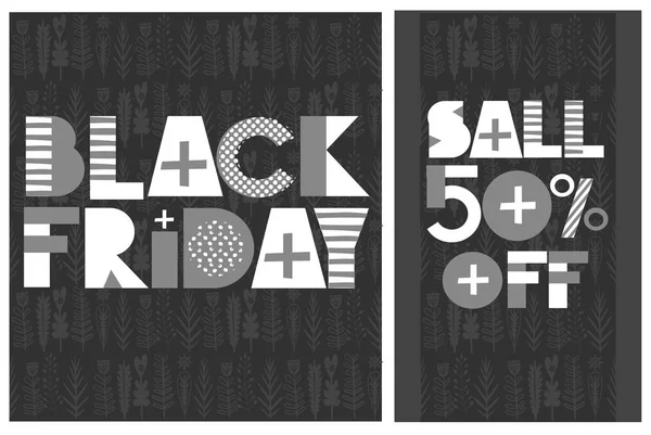 Cartel de venta Viernes Negro con estilo memphis — Vector de stock