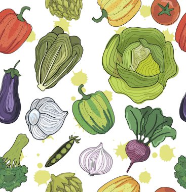 Sebzelerle kusursuz desen