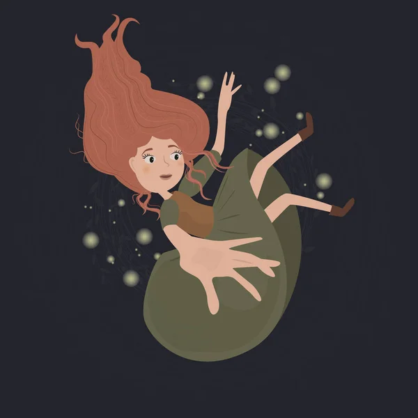 Alice im Wunderland Vektor-Illustration — Stockvektor