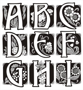 yazı tipi siyah ve beyaz