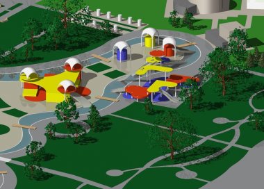 Proje park görünümünden kuş bakışı