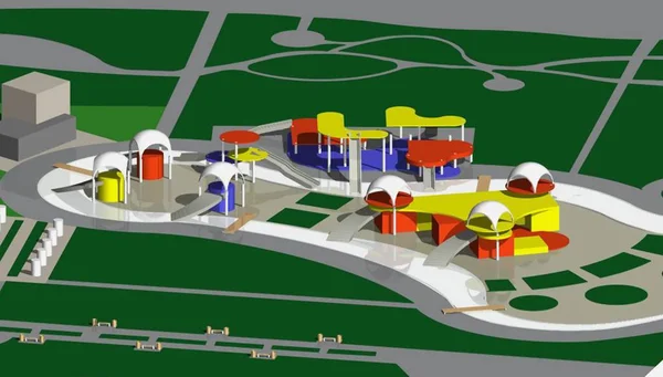 Proje park görünümünden kuş bakışı