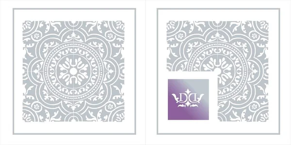Layout Para Cartão Convite Preto Branco — Fotografia de Stock