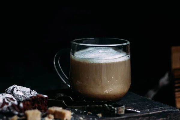 Kopje Koffie Koekjes Cappuccino — Stockfoto