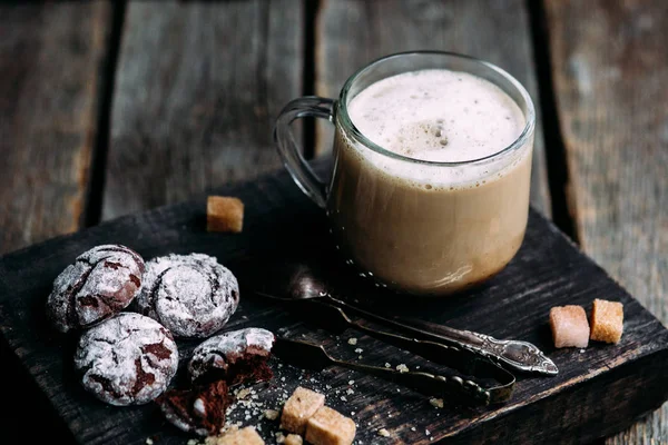 Tazza Caffè Biscotti Cappuccino — Foto Stock