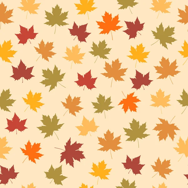 Fond sans couture avec des feuilles d'automne. — Image vectorielle