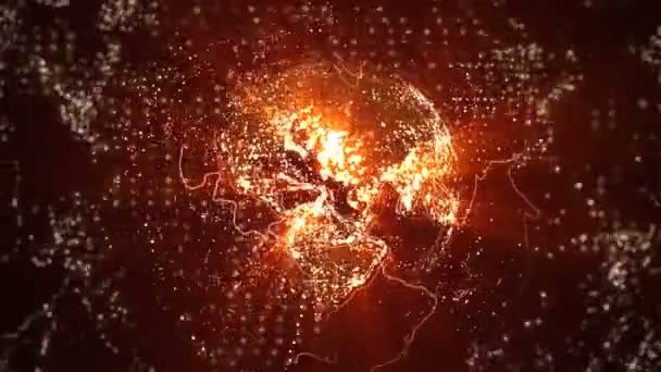 Крупним планом петельні анімації Червона Земля — стокове відео
