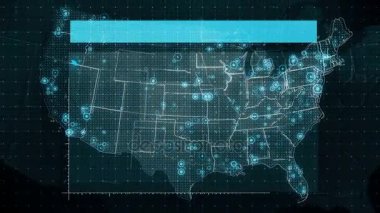 Diyagram Textholder ile ABD harita üzerinde azalan. 