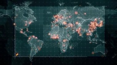 Dünya Haritası üzerinde artan diyagramı.