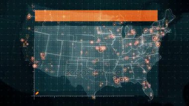 Textholder ile ABD harita üzerinde artan diyagramı. 