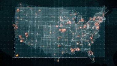 ABD haritası üzerindeki artan diyagramı. 