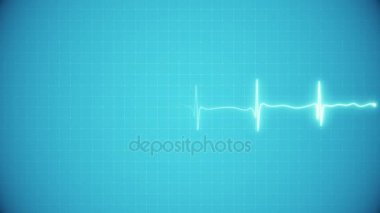 Animasyon kalp Elektrokardiyogram.