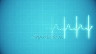 Animasyon kalp Elektrokardiyogram.