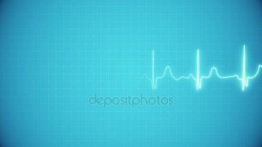 Animasyon kalp Elektrokardiyogram.