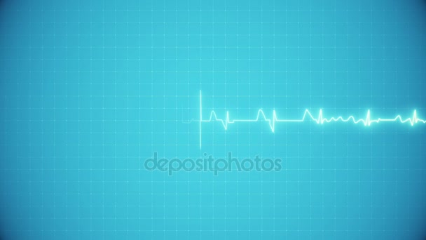 Electrocardiogramme cardiaque d'animation . — Video