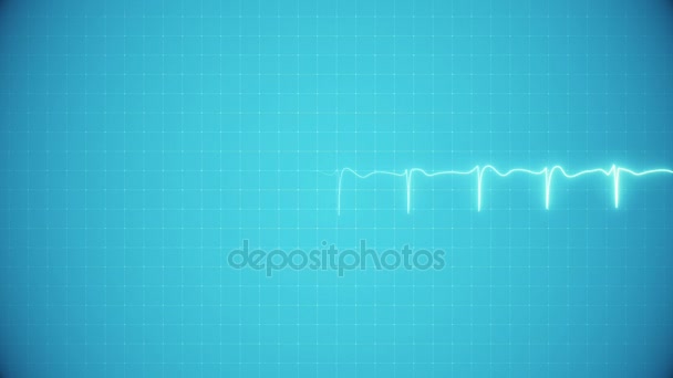 Animation Heart Electrocardiogram. — Stock Video