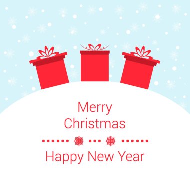 Karlı kış Festival arka plan Christmas elemanları ile.