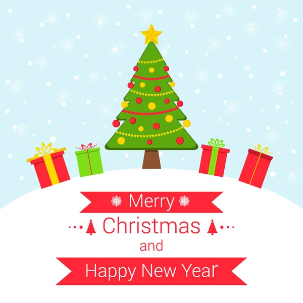 Karlı kış Festival arka plan Christmas elemanları ile.