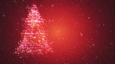 Noel ağacı sihirli parçacıkların ilmekledi arka plan.