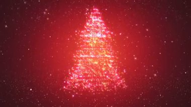 Noel ağacı sihirli parçacıkların ilmekledi arka plan.