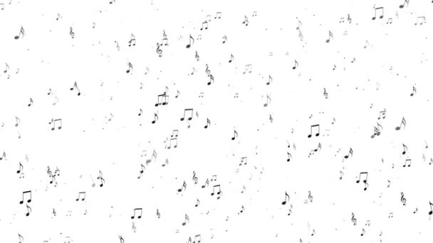Fundo abstrato em loop de notas musicais — Vídeo de Stock