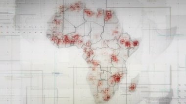Beyaz Afrika harita satırları geri alma kamera ile