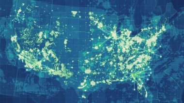 Yeşil ABD harita ağ geri alma