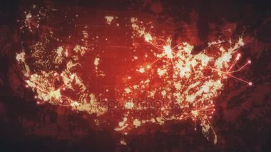 Kırmızı ABD harita ağ geri alma