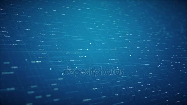 Azul Tecnológico Aleatório Looped fundo — Vídeo de Stock