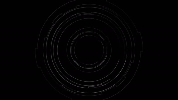 Cercle HUD stock vidéo créée à partir de lignes de circuits animés et des éléments. Ces images conviennent à des projets avec des thèmes technologiques .