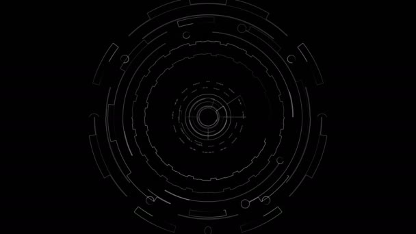 Cercle HUD stock vidéo créée à partir de lignes de circuits animés et des éléments. Ces images conviennent à des projets avec des thèmes technologiques .