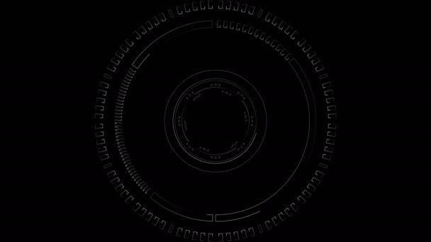 Circle Hud Stock Video Created Animated Circuit Lines Elements Footage — Stock Video