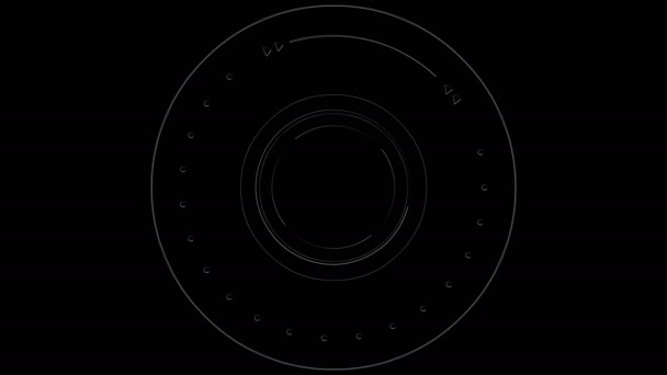 Circle Hud Stock Video Created Animated Circuit Lines Elements Footage — Stock Video