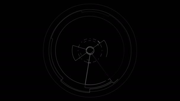 Cercle HUD stock vidéo créée à partir de lignes de circuits animés et des éléments. Ces images conviennent à des projets avec des thèmes technologiques .