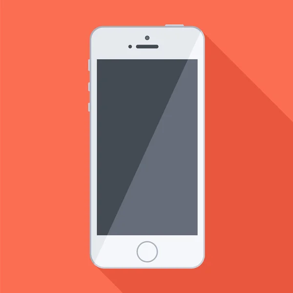 Witte mobiele telefoon — Stockvector