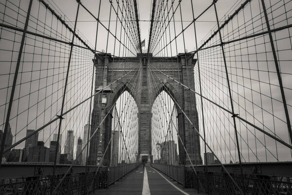 A magnificent view of Brooklyn Bridge, New York City