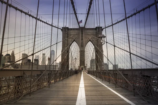 Magnifik Utsikt Över Brooklyn Bridge — Stockfoto