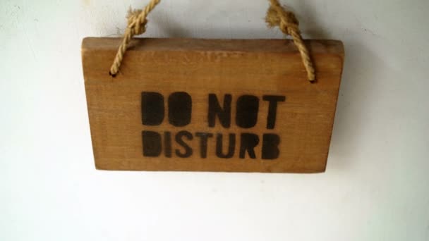 Do not disturb sign — Stock Video