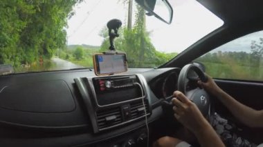 Koh Samui, Tayland, 25 Aralık 2016: sürüş araba dostum